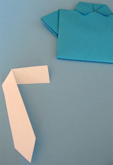 Fathers day shirt and tie origami card alpha mom