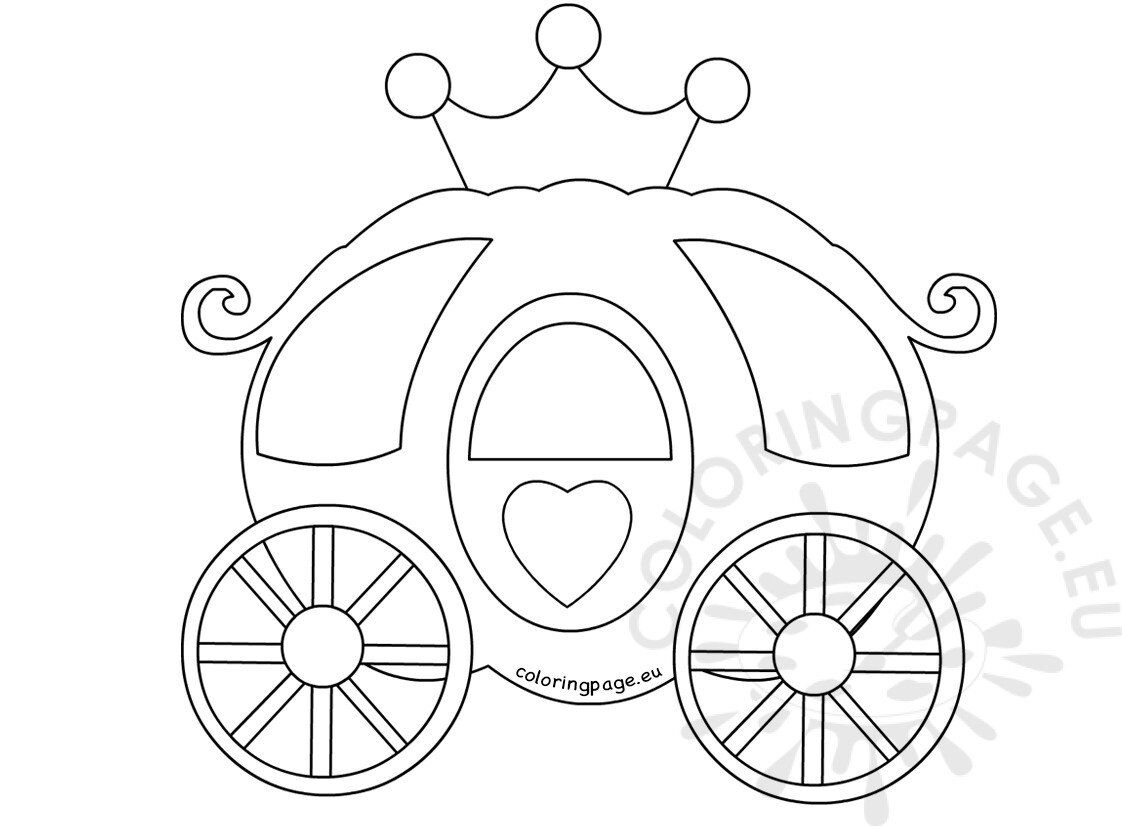 Pumpkin carriage coloring book coloring page