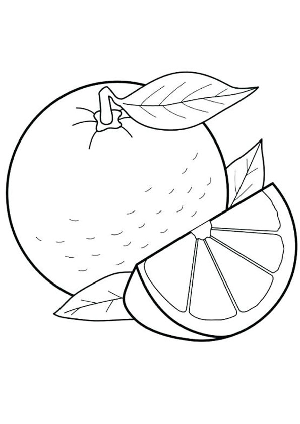 Coloring pages orange with leaf coloring page for kids