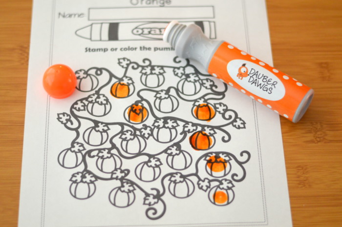 I know my colors printable work book series page workbook the color orange â miniature masterminds