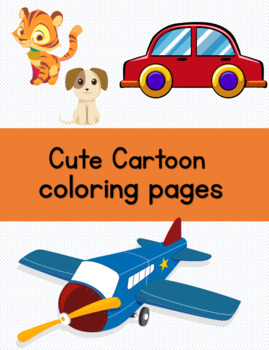 Cute cartoon characters coloring pages by vivi a creative store