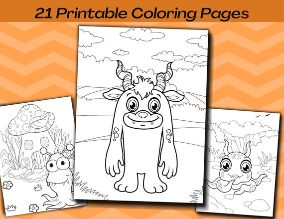 Monster coloring pages printable monster coloring pages boys birthday monster birthday coloring pages for kids halloween party