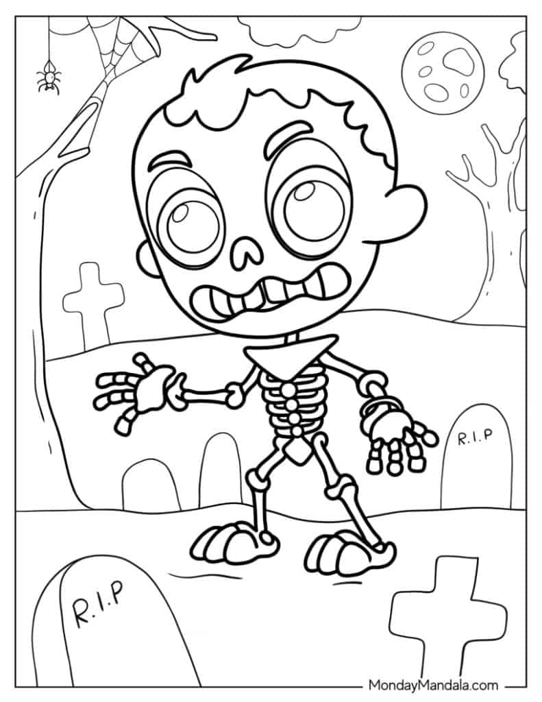 Halloween coloring pages free pdf printables
