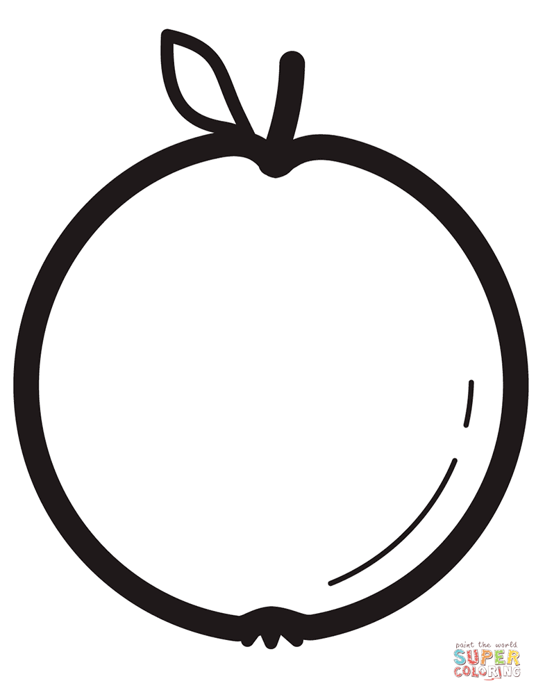Simple orange coloring page free printable coloring pages