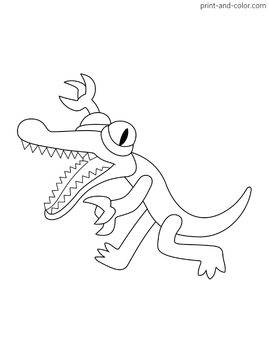 Rainbow friends coloring pages print and color