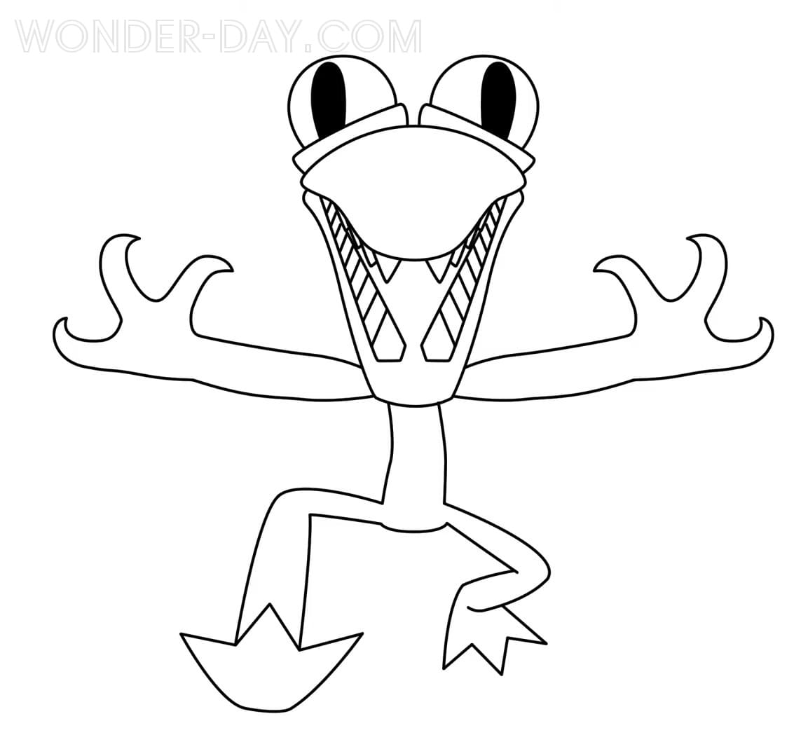 Rainbow friends coloring pages print and color