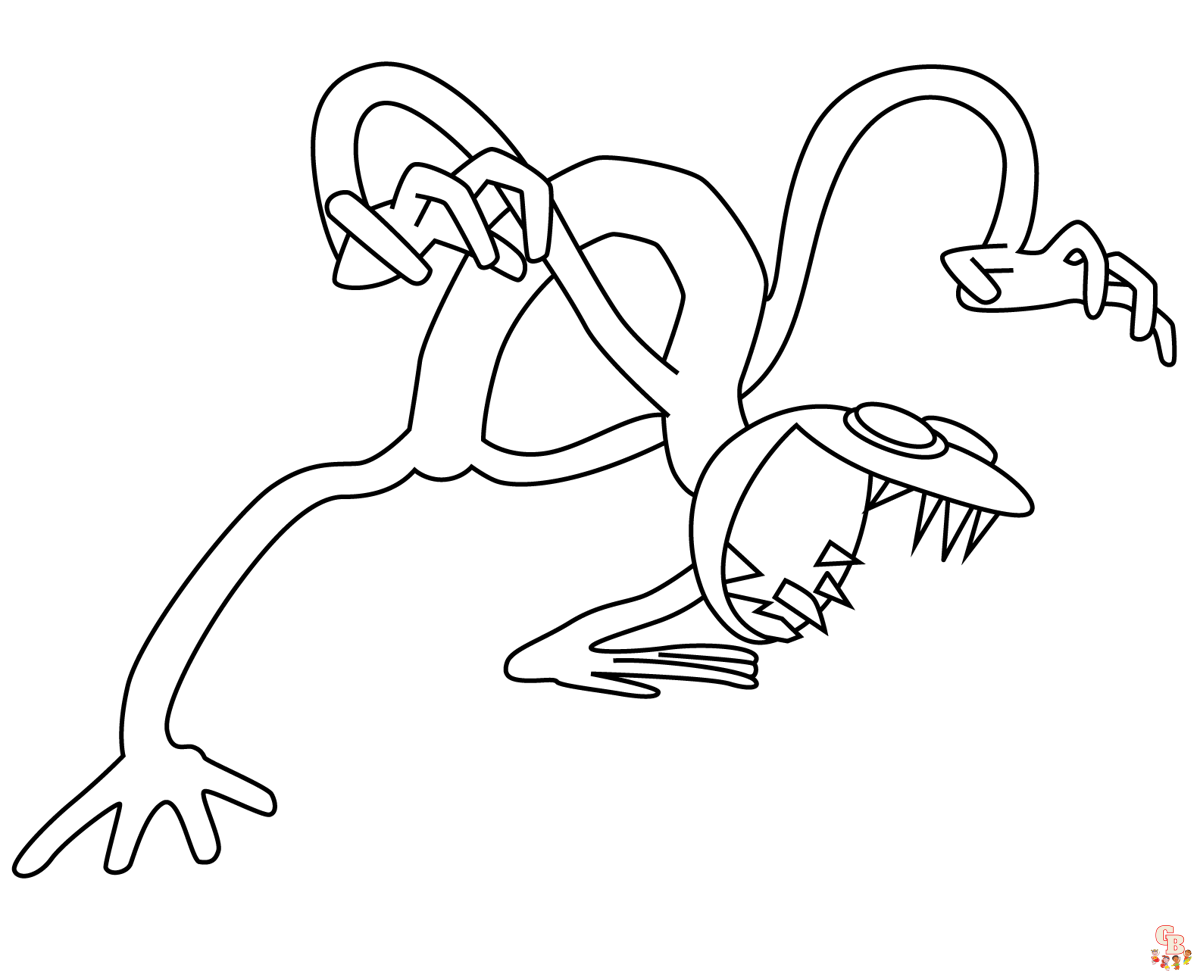 Rainbow friends coloring pages