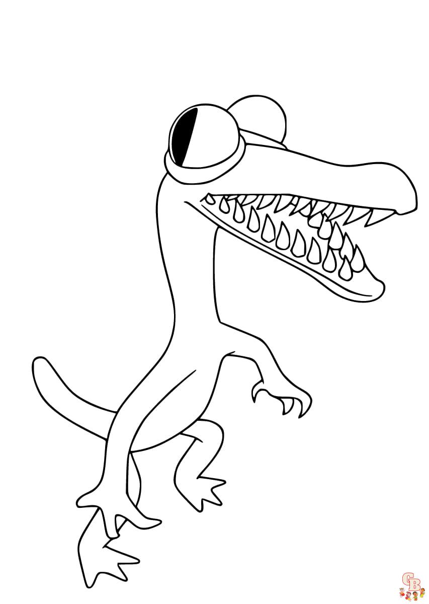 Rainbow friends coloring pages