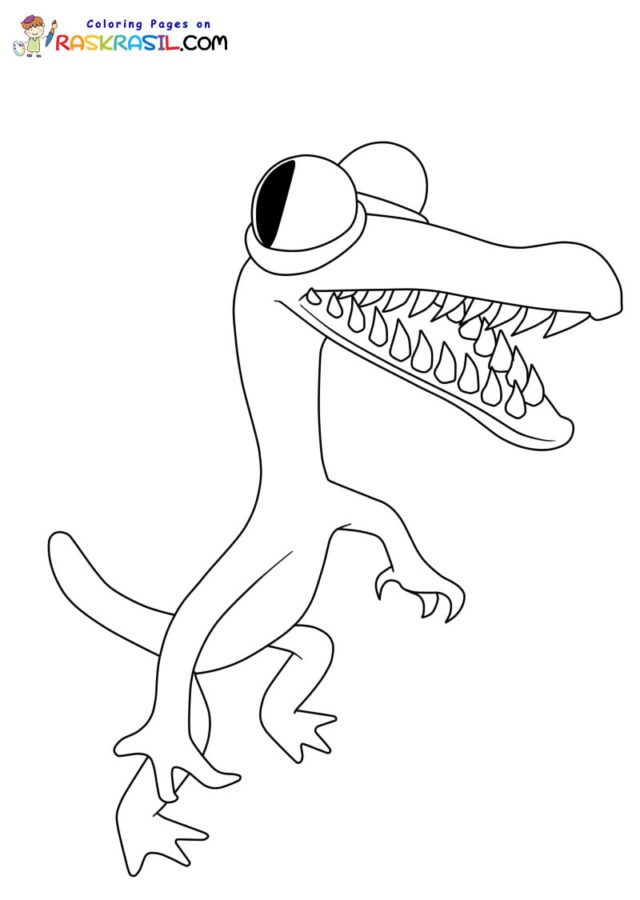Orange rainbow friends coloring pages