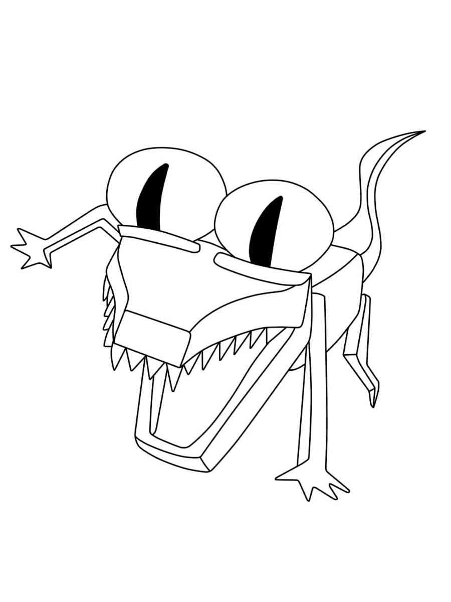 Orange rainbow friends coloring pages
