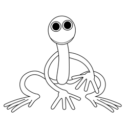 Purple rainbow friends coloring pages for kids