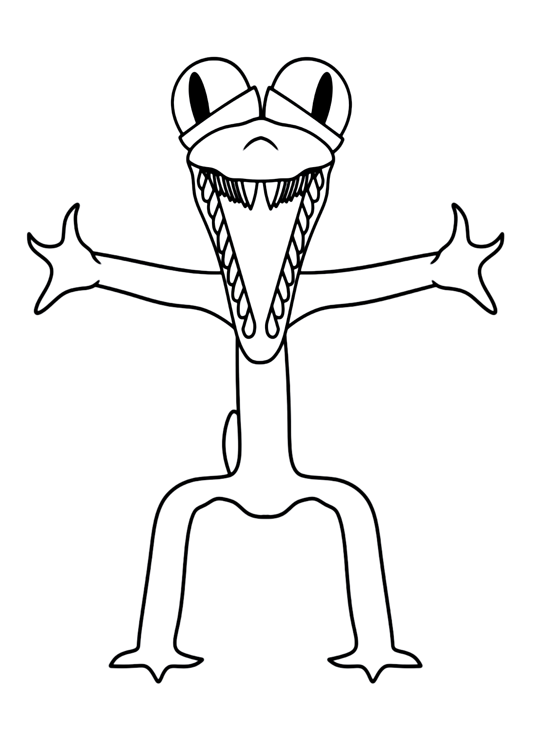 Orange rainbow friends coloring pages printable for free download