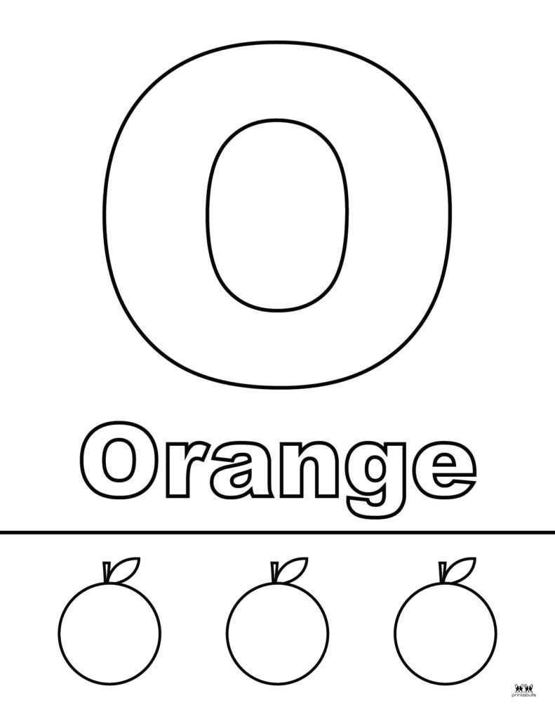 Letter o coloring pages