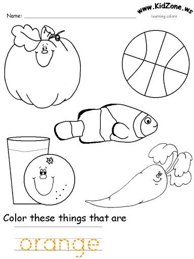 Orange color worksheet crafts and worksheets for preschooltoddler and kindergarten