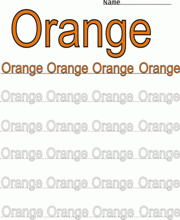 Printable orange word color coloring worksheet coloring worksheets free online coloring pages
