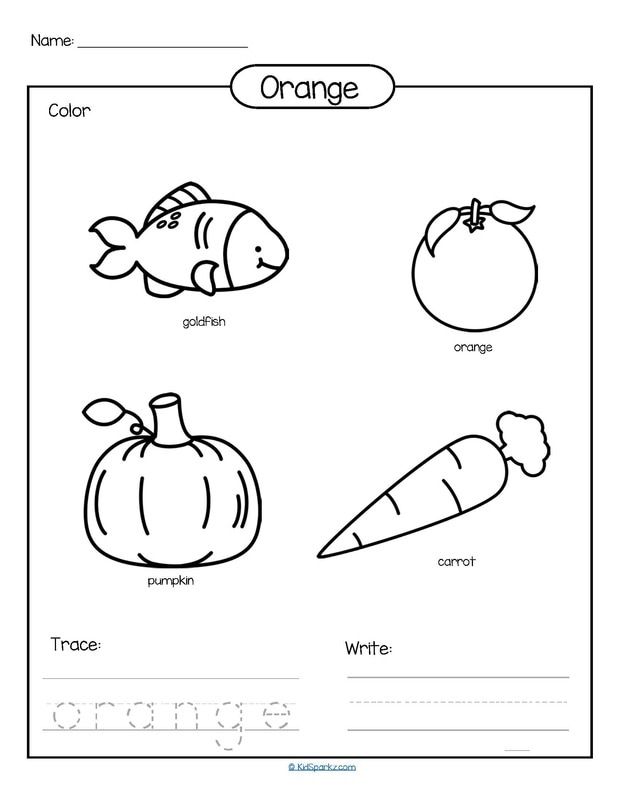 Color orange printable