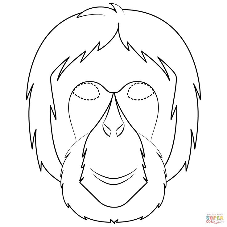 Orangutan mask coloring page free printable coloring pages coloring pages free printable coloring pages free printable coloring