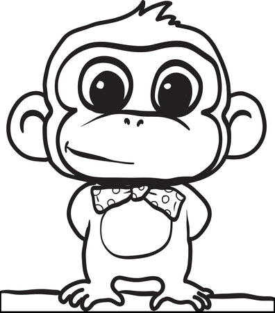Free monkeys coloring pages for kids