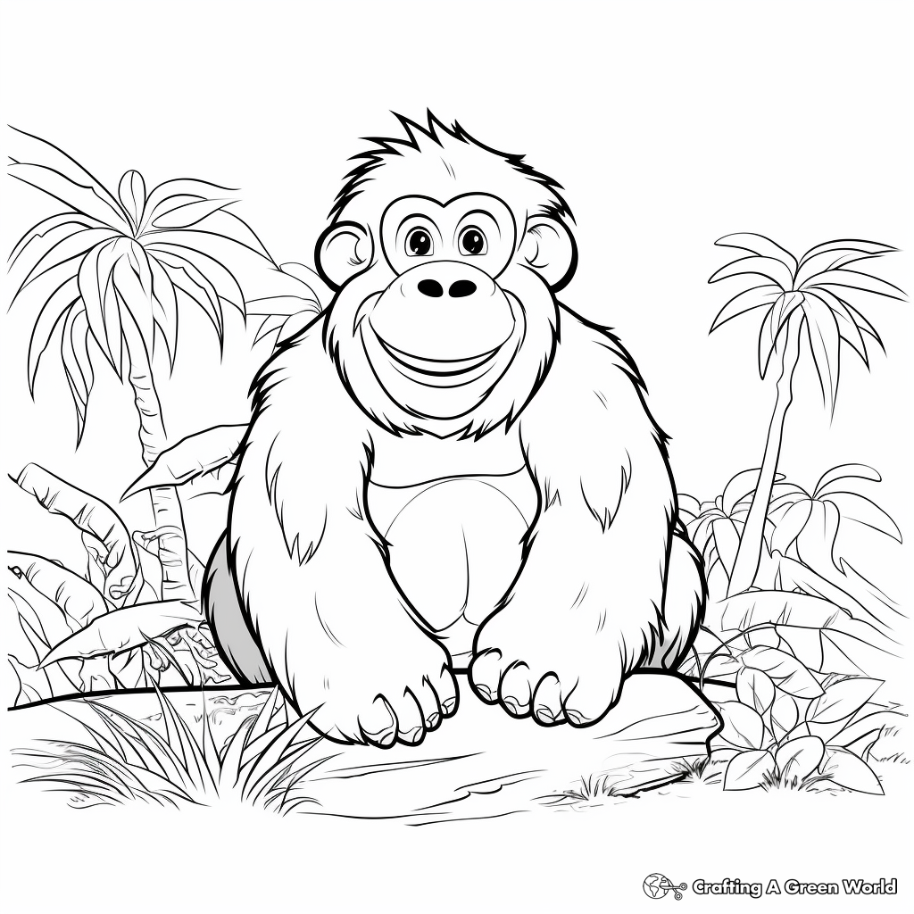 Ape coloring pages