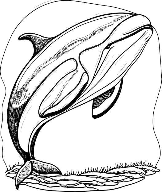 Premium vector majestic orca coloring book dive into the world of killer whales