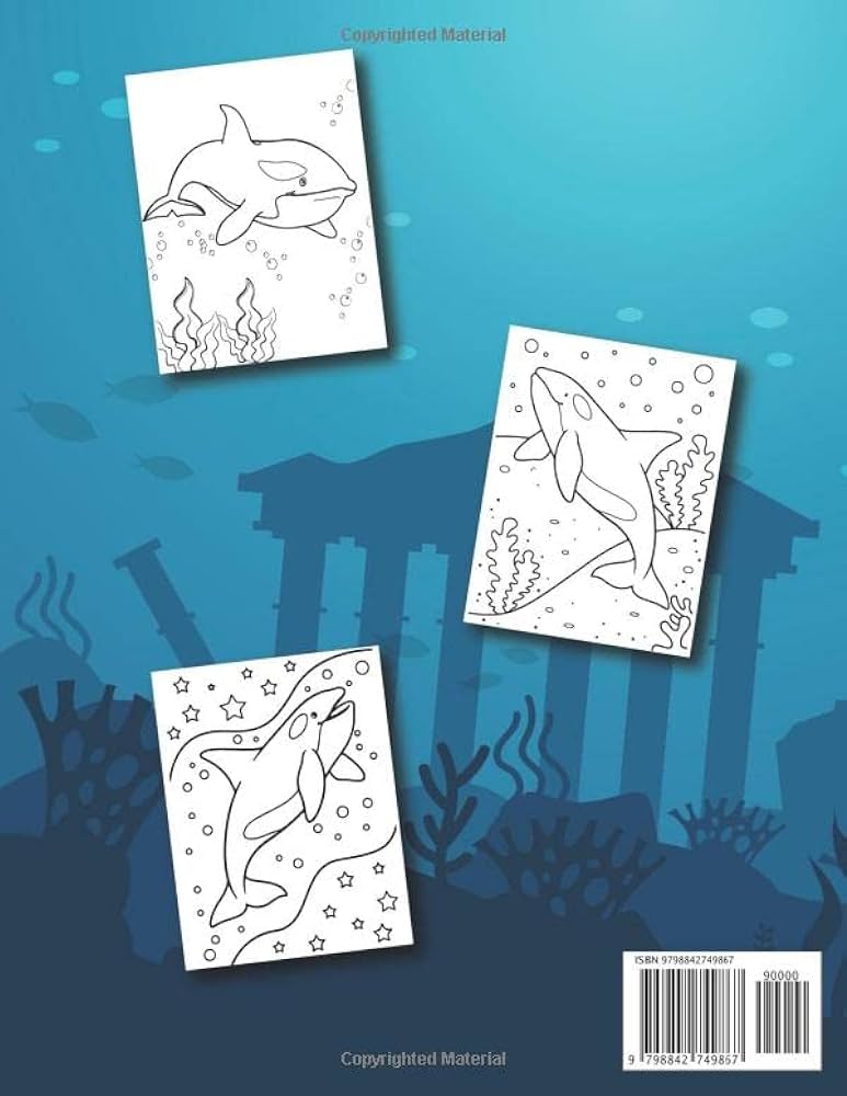 Orca coloring book an adult coloring books for killer whale lovers fun activity book for kids too color it fortably serena flavia books