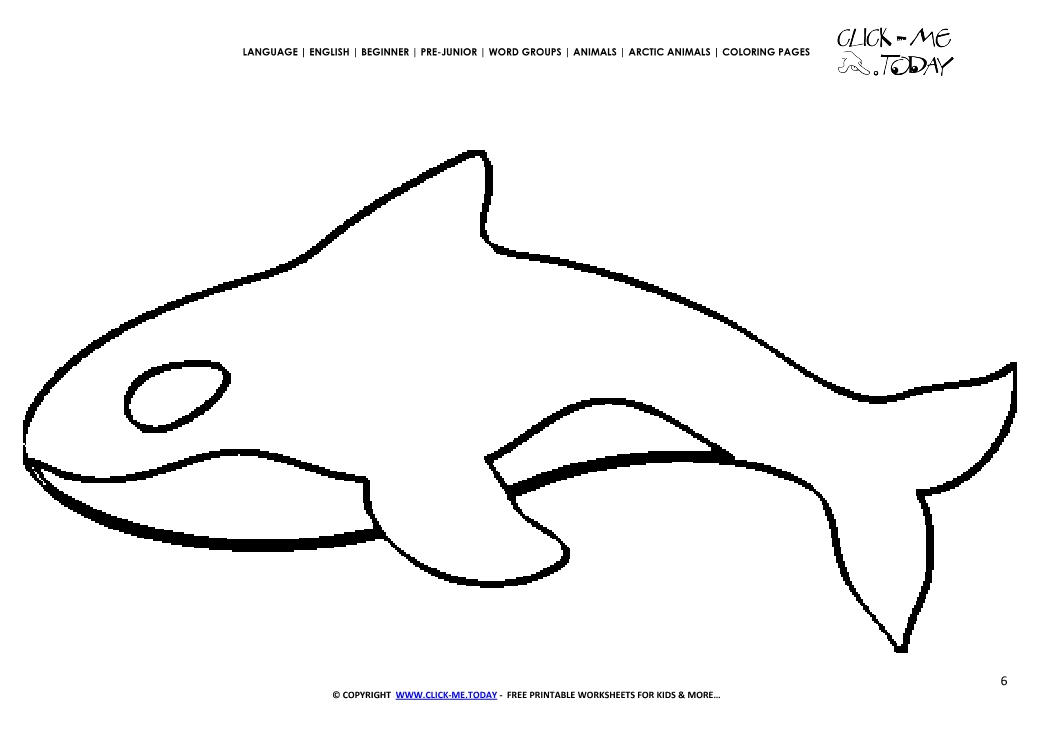 Coloring page orca