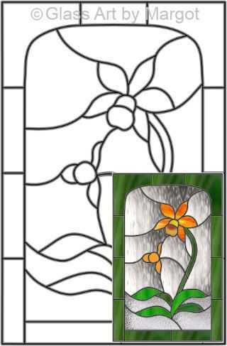 Cattleya orchid original design stained glass pattern etsy stained glass patterns stained glass flowers stained glass patterns free