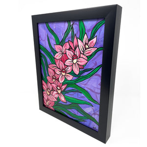 Pink orchid painting