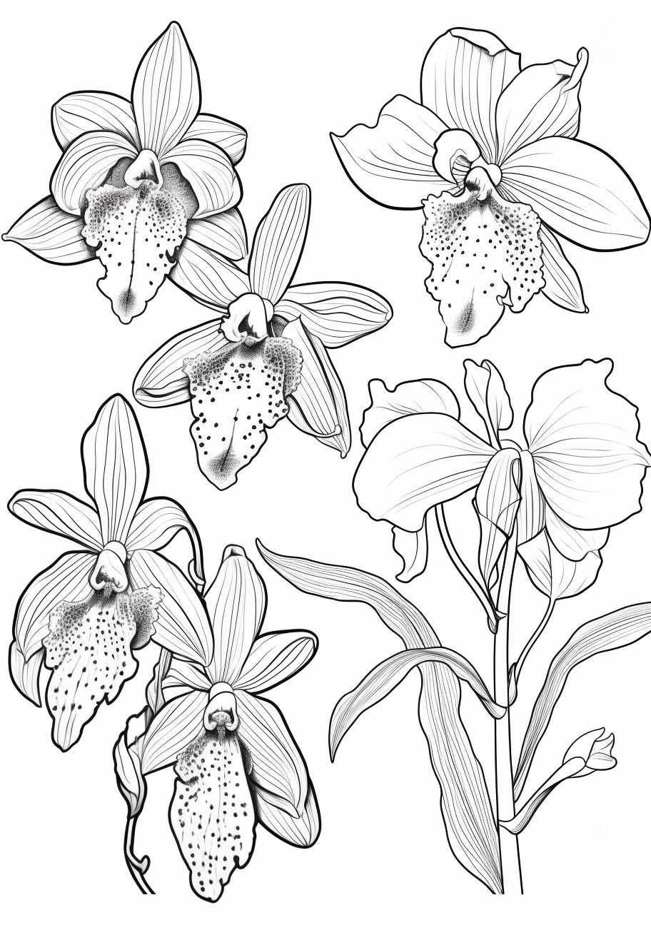 Exotic flowers coloring s