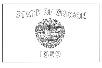 Oregon outline map