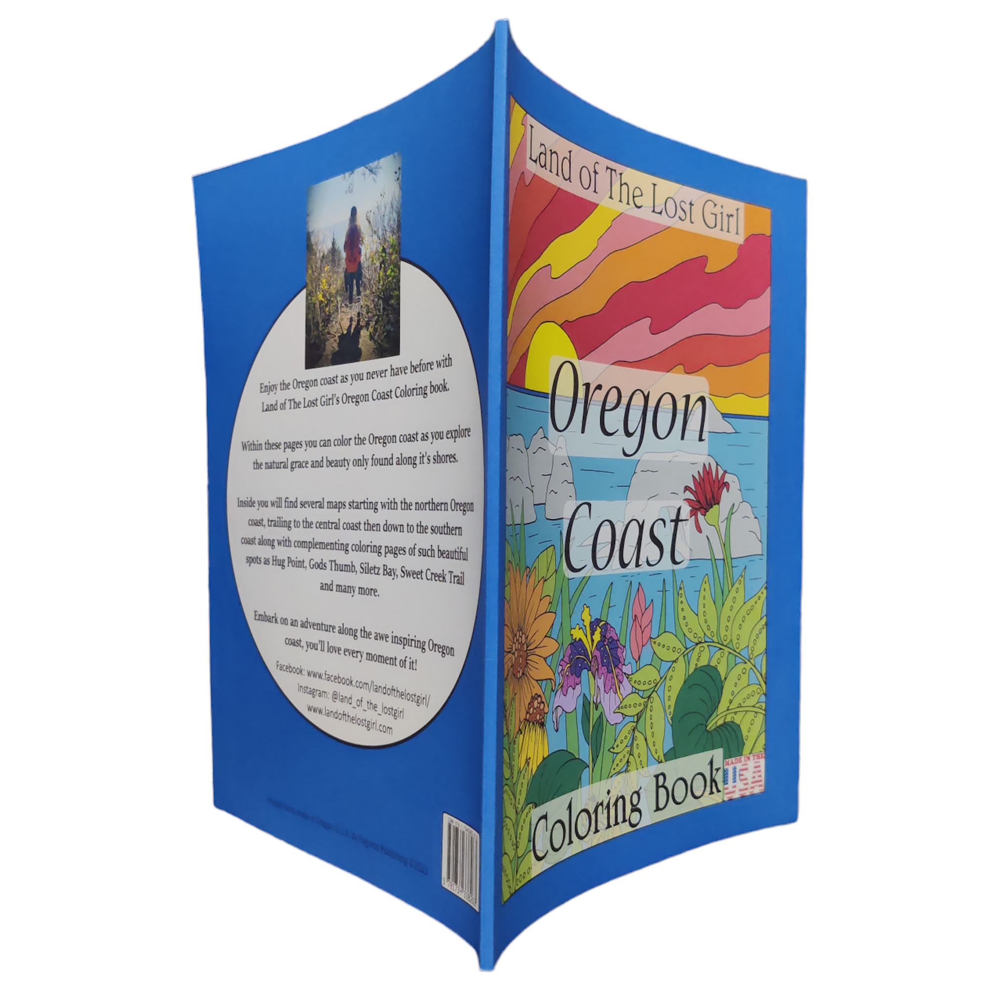 Oregon coast coloring book land of the lost girl