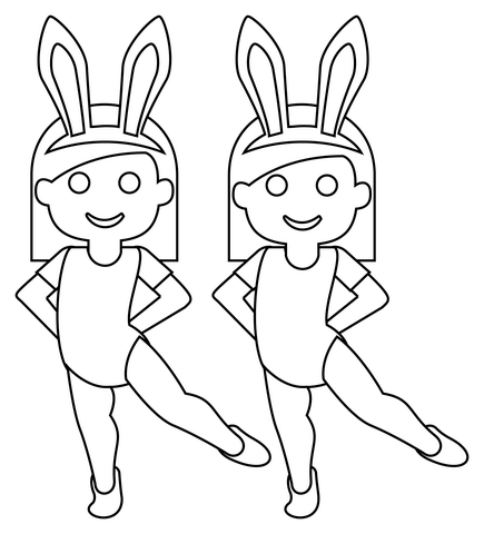 Dibujo de personas con orejas de conejo para colorear dibujos para colorear imprimir gratis