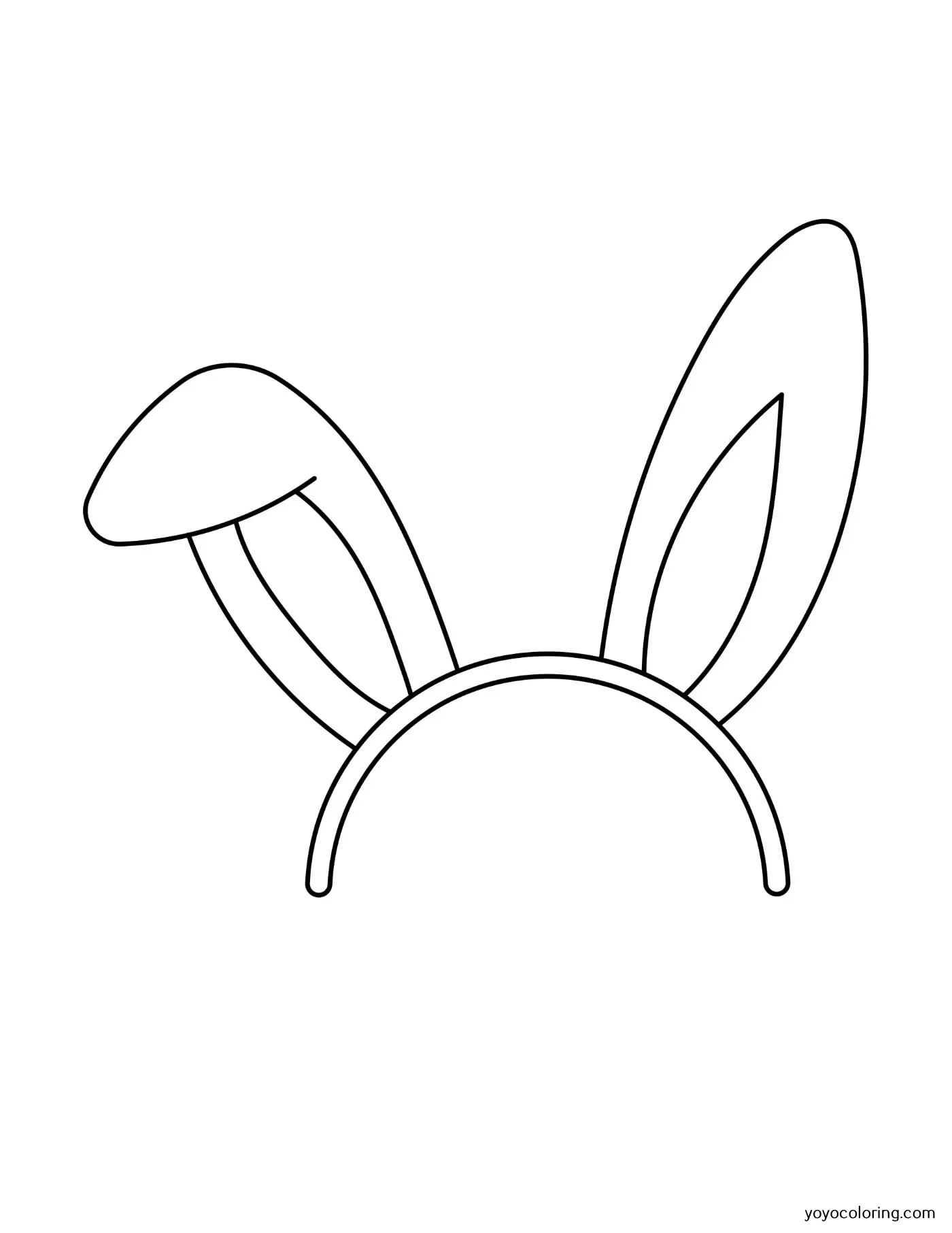 Dibujos para colorear de orejas de conejo de pascua á plantilla de pintura imprimible