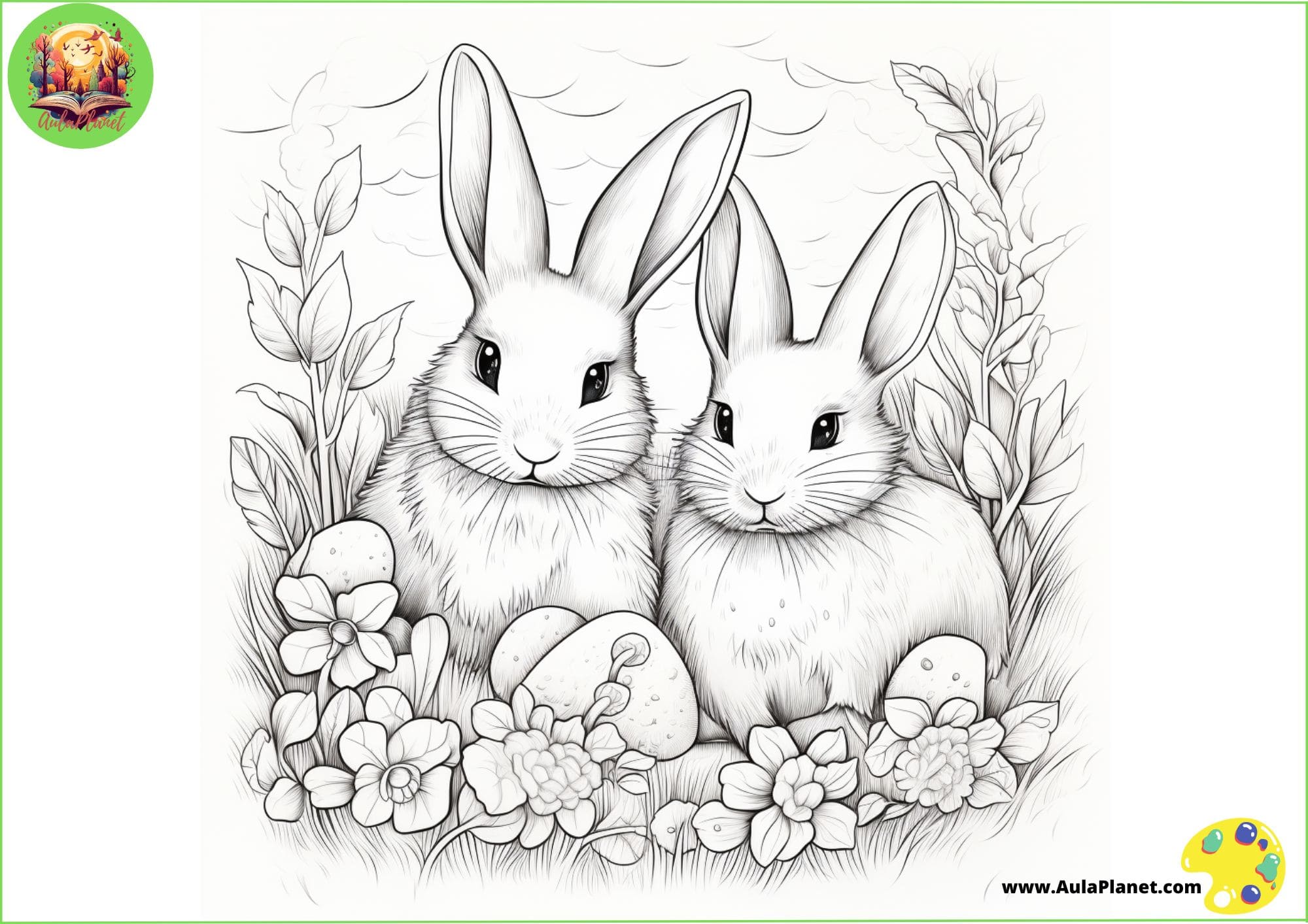 Dibujos de conejos para colorear e imprimir gratis