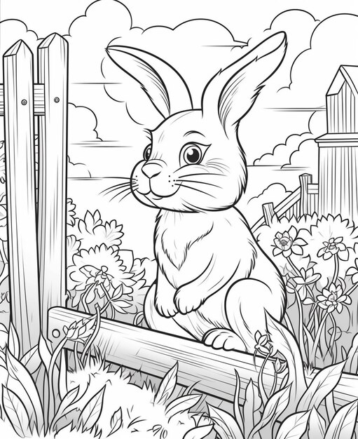 Pãgina imãgen de colorear conejo