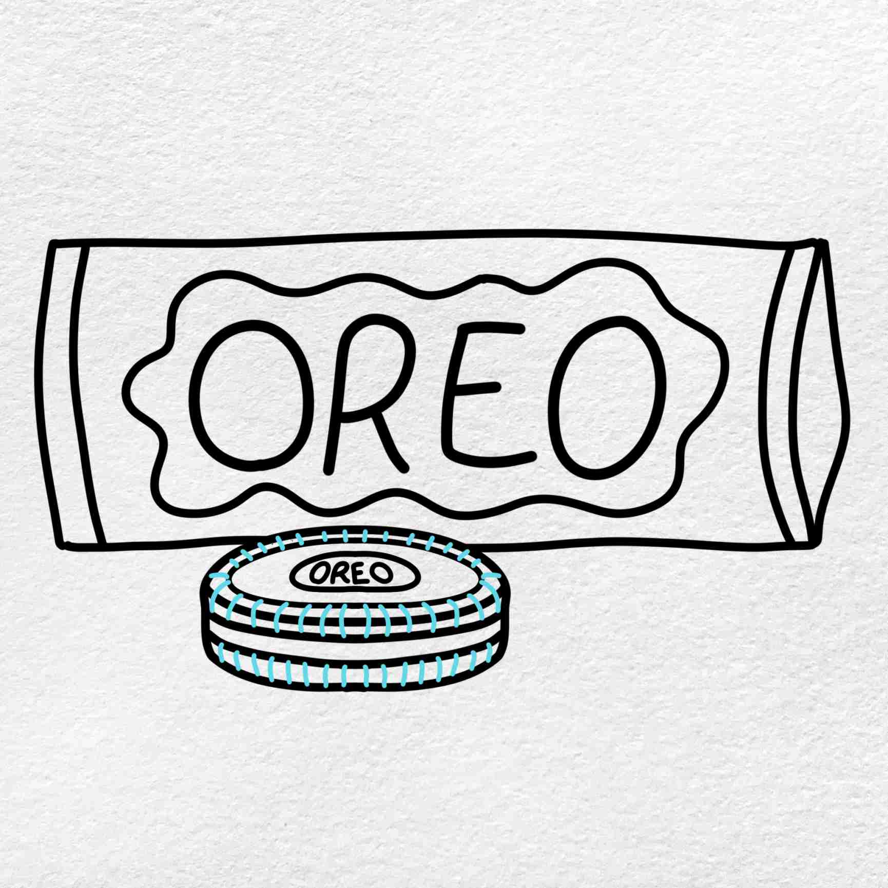 How to draw an oreo