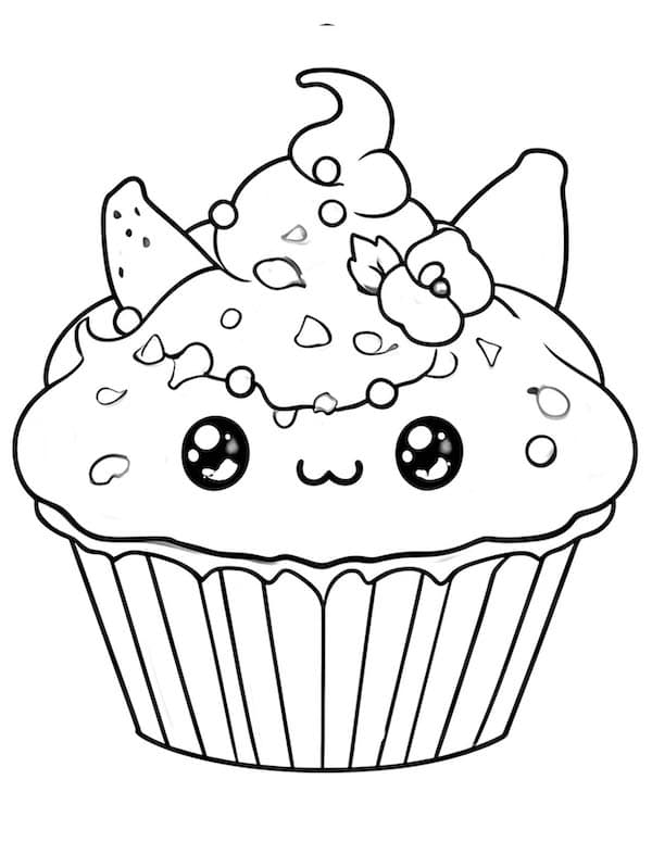 Irresistible cupcake coloring pages for kids and adults