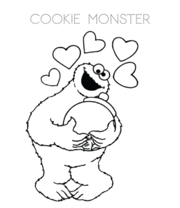 Cookie coloring pages playing learning