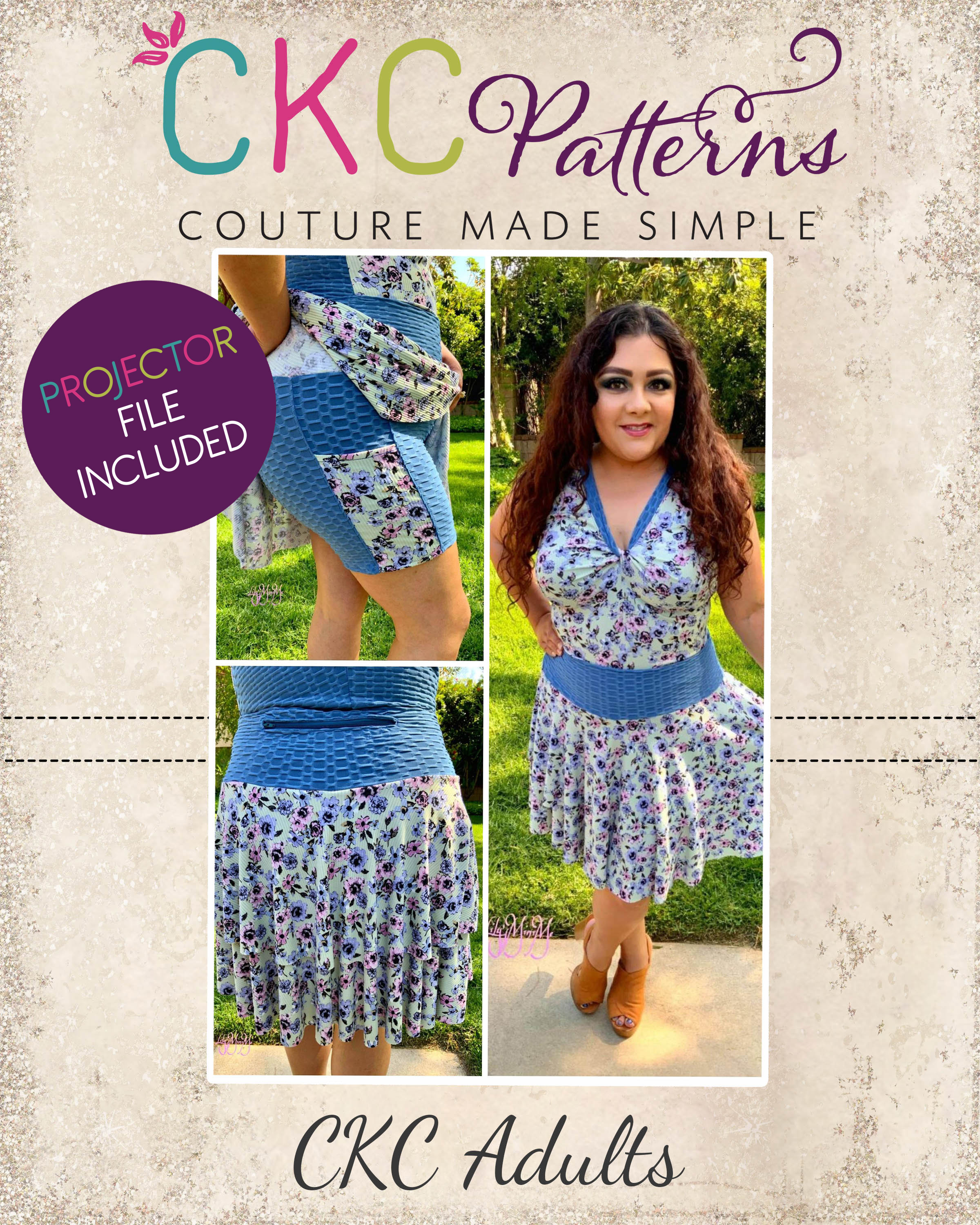 Oreos attached shorts skirt sizes xxs to x adults pdf pattern