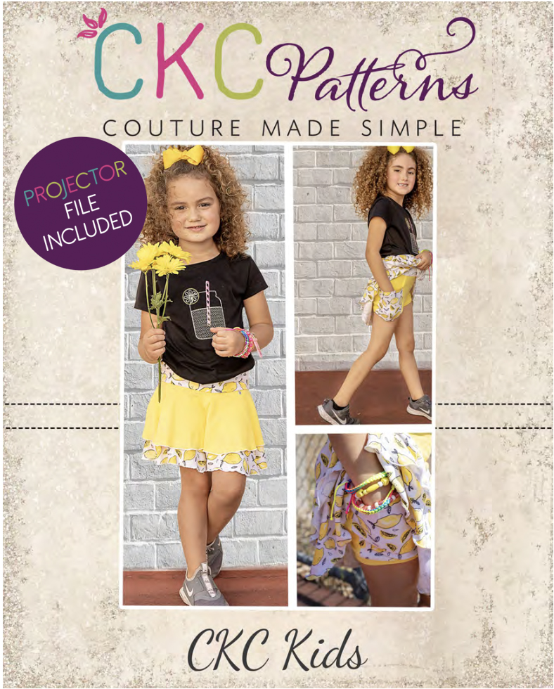 Oreos attached shorts skirt sizes t to kids pdf pattern