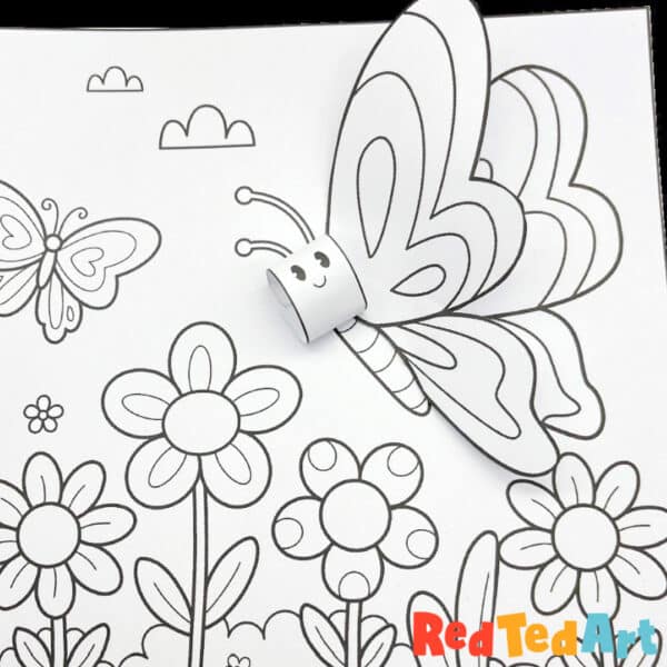 D coloring pages insects