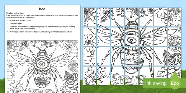Bee mindfulness llaborative louring activity pack