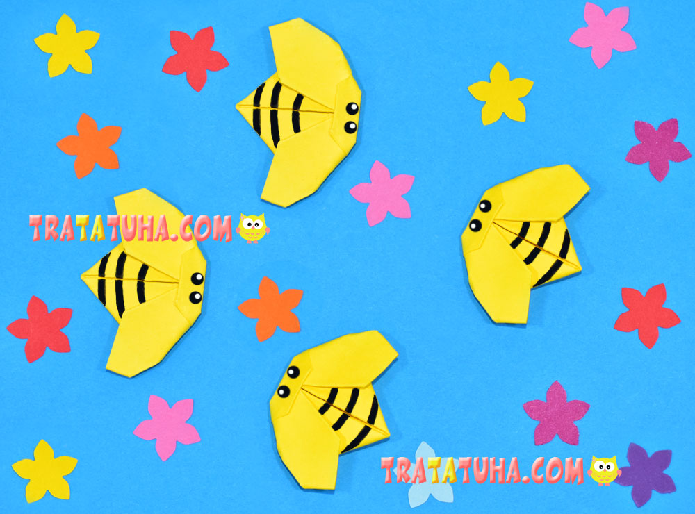 Origami bee simple paper bees for kids
