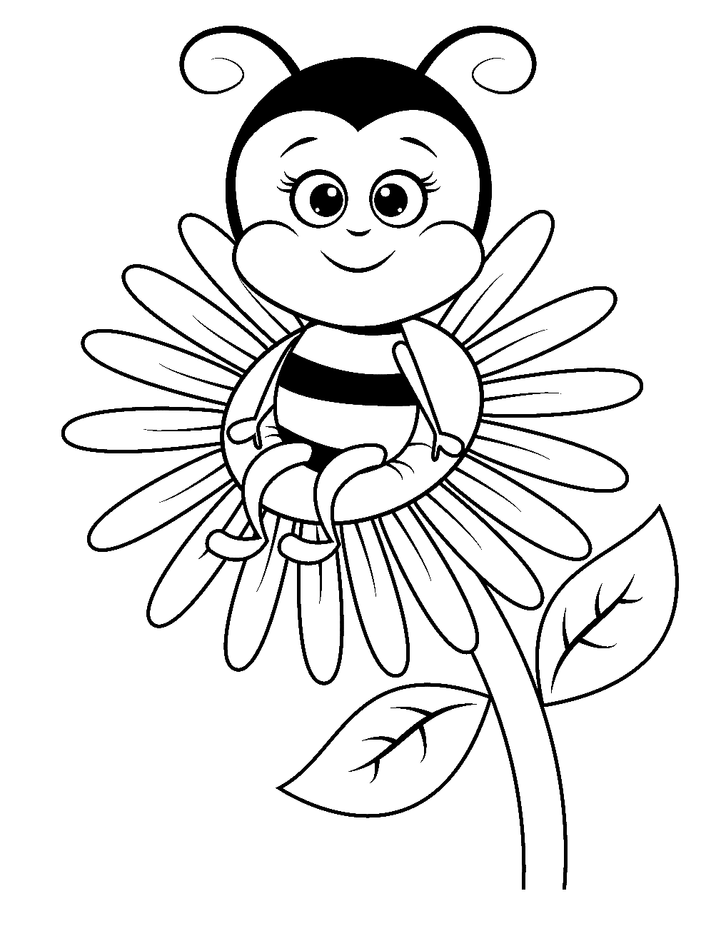 Bee coloring pages