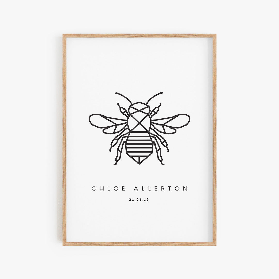 Origami bee print â