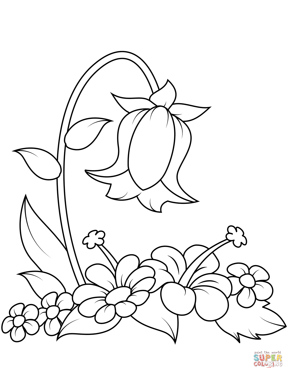 Bellflower coloring page free printable coloring pages