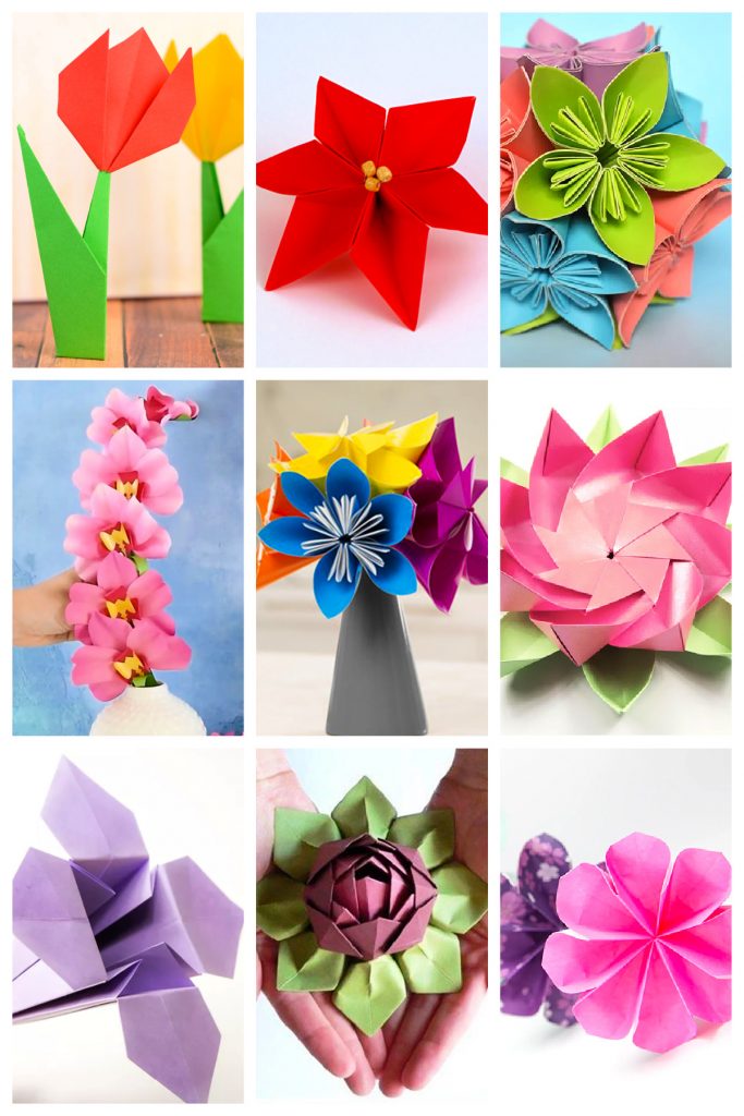 Easy origami flowers