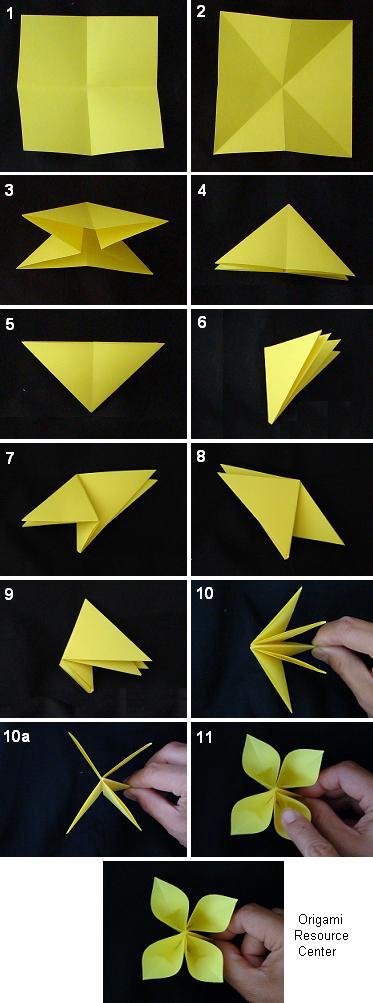 Origami buttonhole flower easy diy paper origami projects
