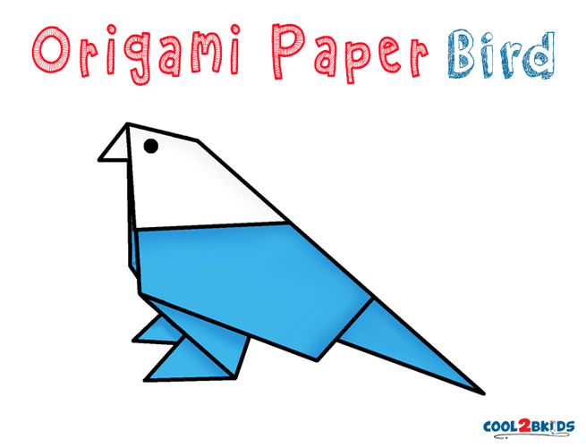 Step by step instructions for making an easy origami bird out of paper