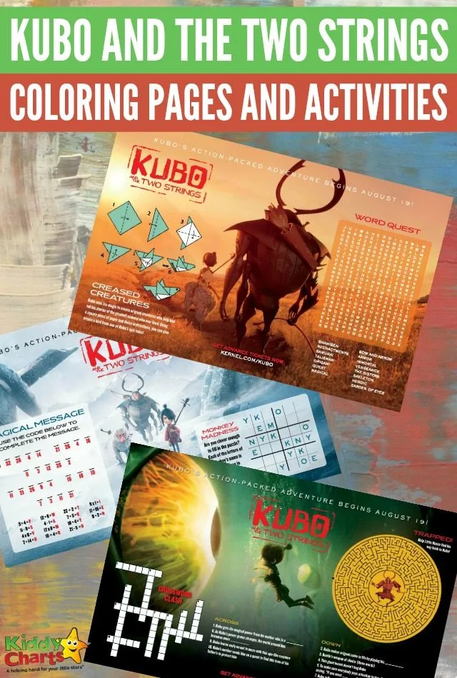 Kubo and the two strings coloring pages and activities